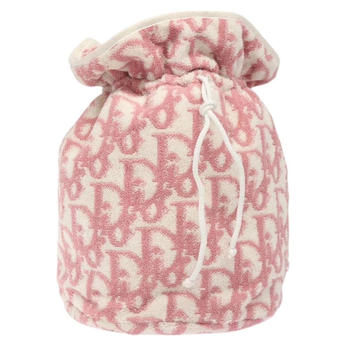 Sac à main Christian Dior Pile Trotter rose blanc authentique BD1288