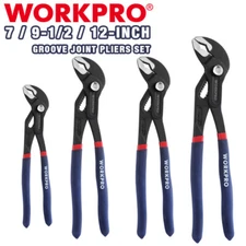 WORKPRO Groove Joint Plier Set 12 /7 /9-1/2Inch Fast Adjustable Water Pump Plier
