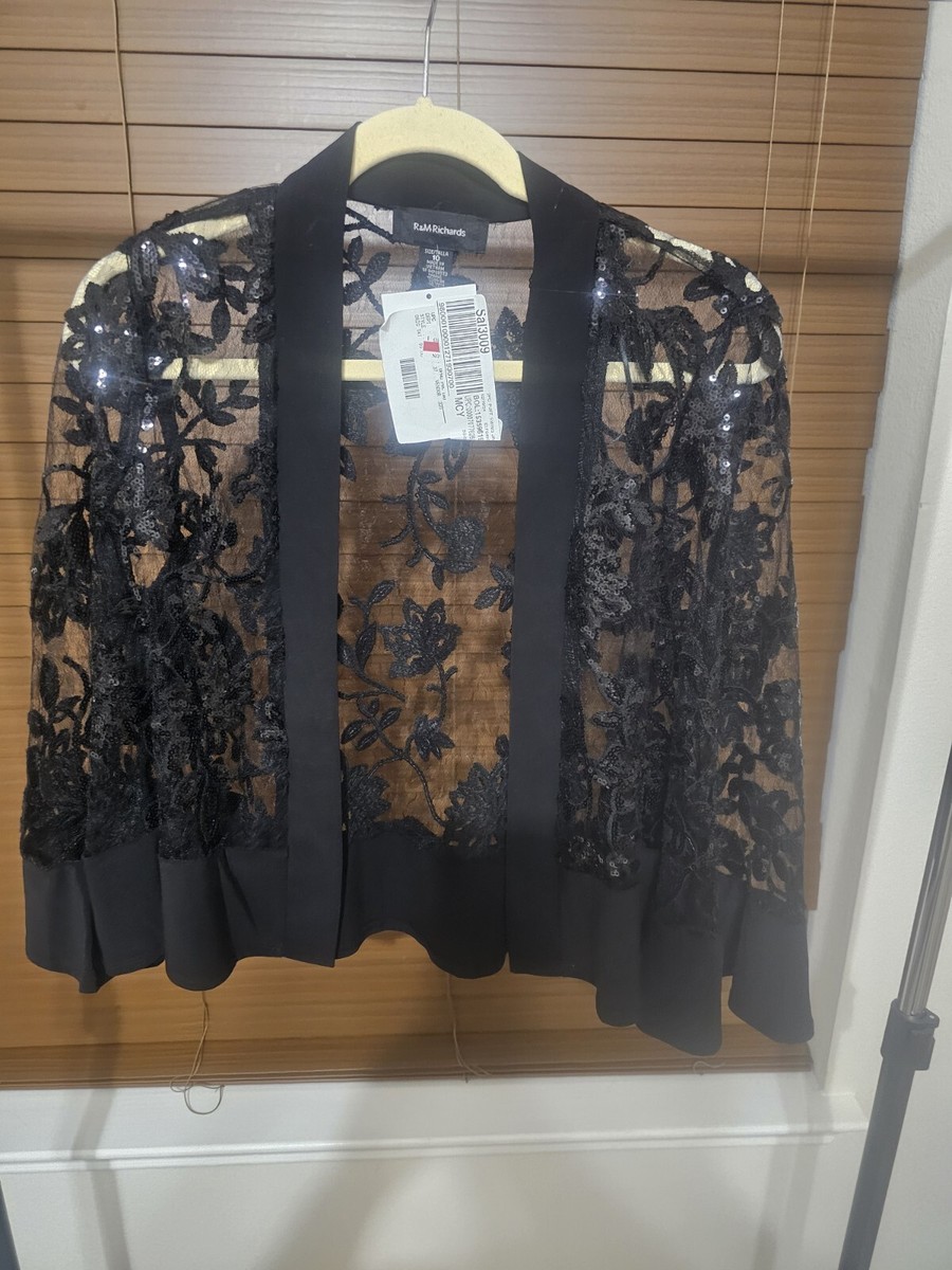 R&M Richards Women 2 Piece Sequin Lace Jacket Long Dress Sz6 $109 | eBay