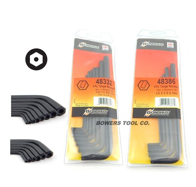 Bondhus Security Hex Tamper Resistant L Wrench Set Metric SAE 2.5-8mm 3/32-3/8''