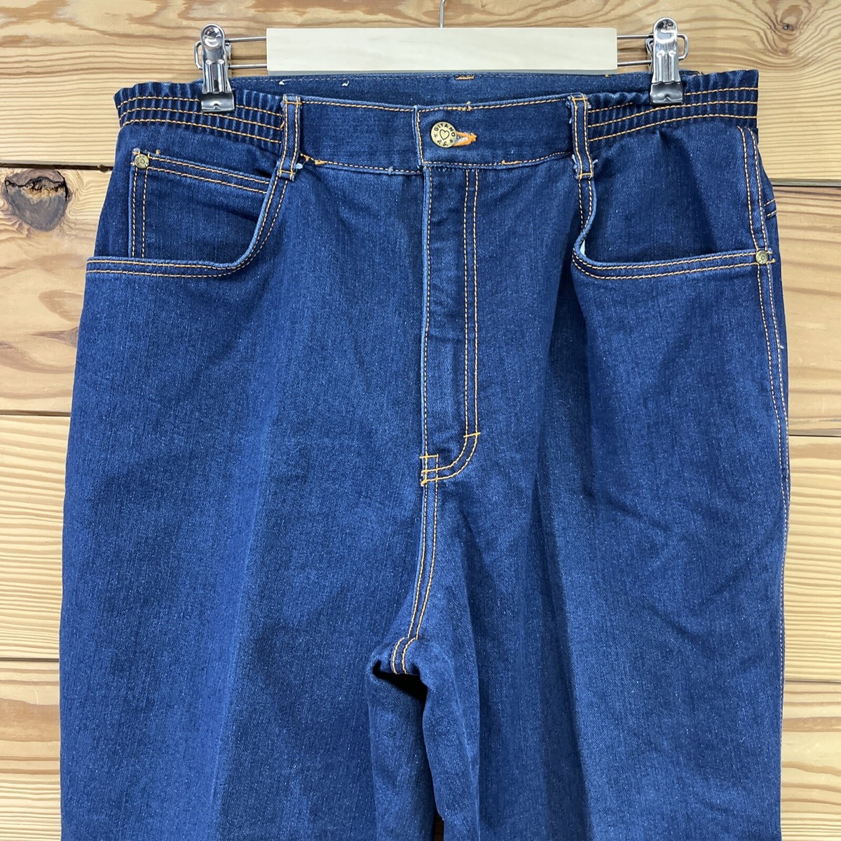 Vtg Gitano Jeans 32 Indigo Blue Elastic Waist Cotton Blend Vtg Gitano Jeans 32 Indigo Blue Elastic Waist Cotton Blend