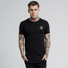 Mens Siksilk Sik Silk T-Shirt Designer Logo Crew Neck Tee T-Shirt Top Lurex NEW