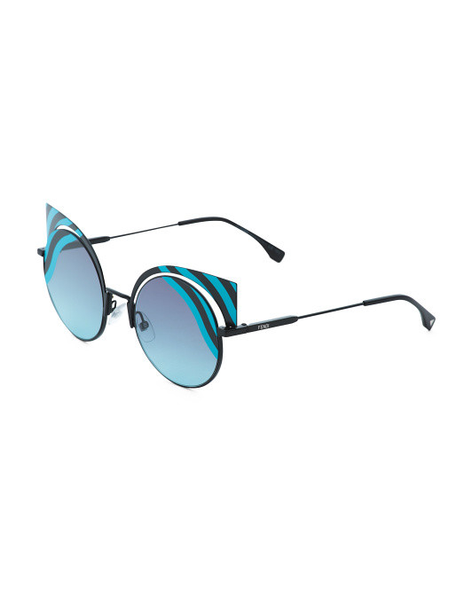 Fendi Hypnoshine Ff0215s Matte Black Mirrored Turquoise  display picture 1