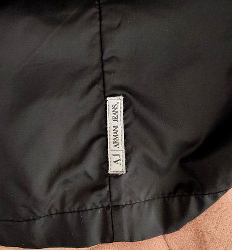 Armani Rain Jacket Women US12 IT46 D42 Black Nylon Elegant Long Coat Trench Top - Picture 7 of 10