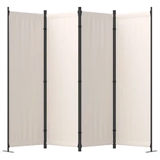 4 Panel Folding Privacy Screen 88" Room Divider Panel For Home Office Dorm Decor