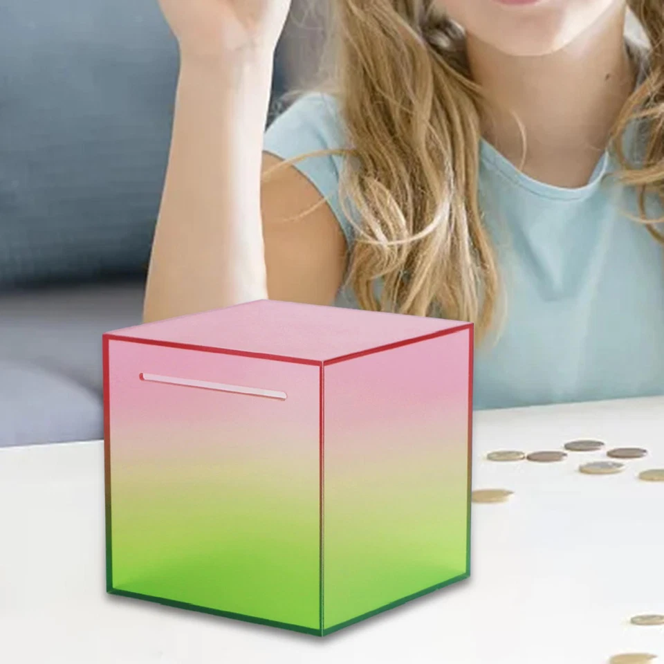 Safe Piggy Bank Large Capacity Acrylic Money Saving Box for Kids Adults Dorm - Image 3 of 4