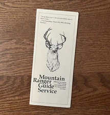 Vintage Maine Mountain Ranger Guide Service Brochure