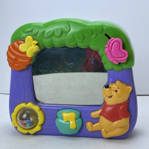 Vintage Winnie the Pooh Friendship Parade Crib Mirror Toy Plays Sound Needs Bulb