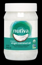 Nutiva Organic, Cold-Pressed, Unrefined, Virgin Coconut Oil from 15 Fluid Ounces