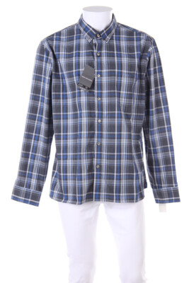 Van Heusen Button-down-Hemd Karo kariert XL anthrazit NEU