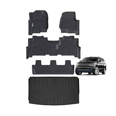 Floor Mats & Trunk mat for 2018-2024 2025 Ford Expedition MAX (Only Fit 8 Sea...