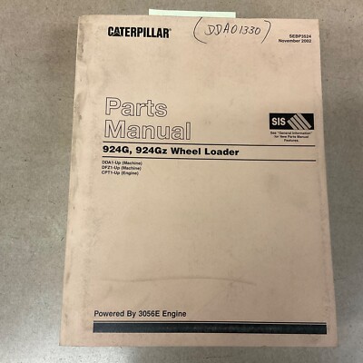 CAT Caterpillar 924G/Gz PARTS MANUAL BOOK CATALOG LIST WHEEL LOADER sn DDA DFZ