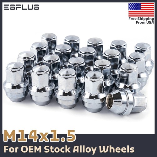 Set Of 20 Chrome Lug Nuts - M14x1.5 Thread, 60° Conical Seat, Fits Many Cars & Trucks