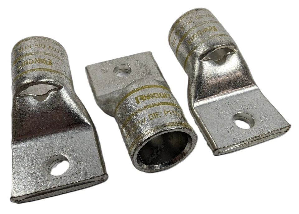 3 Panduit LCAX750-12-3 One Hole Flex Lugs Yellow Compression Connectors Copper - Image 2 of 4