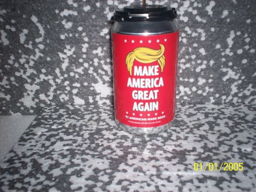 Make America Great Again (TRUMP) Empty Bottom open beer can