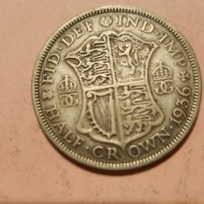 George V Great Britain Half-Crown Coin 1936, Era 1910-1936, Uncertified