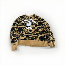 100 AUTHENTIC BAPE MENS PULLOVER SWEATER Size XL A Bathing Ape CAMO