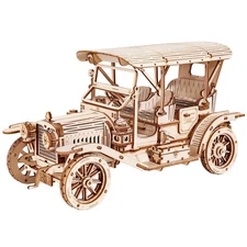 3D Wooden Puzzle Model Car Kits to Build for Adults, 1:15 Scale Vintage Car M...