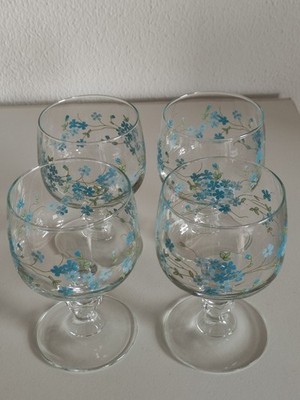 Vintage Gläser Set  Veronica  von Arcoroc (Frankreich)   4 Stück   Top Zustand