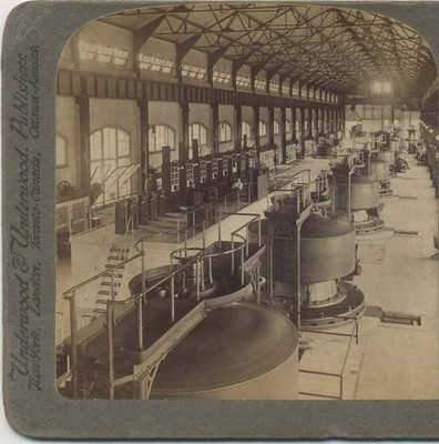 Power House Interior with Dynamos, c1900, Niagara Falls, New York, Industrial