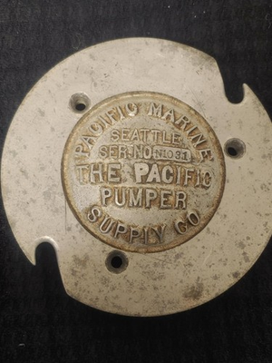 #ad pacific pumper cover serial N1031 vintage firefighting water pump Seattle $28.00