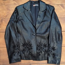 Gharani Strok for Designers at  Debenhams Leather Jacket with floral  Size 12 
