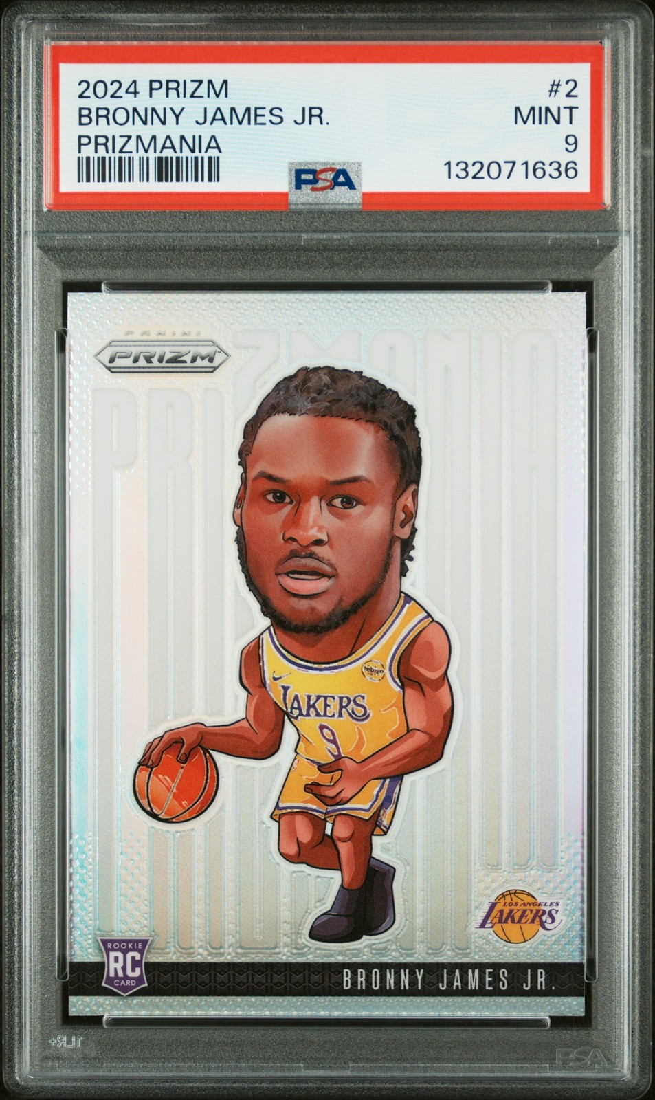 2024 PANINI PRIZM PRIZMANIA #2 BRONNY JAMES JR. PSA 9
