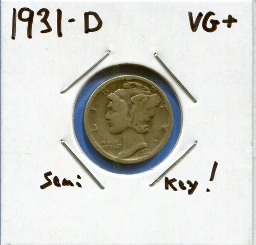 W@W 1931-D MERCURY DIME!!!! ( Semi Key !!!!) VG+ !!!!!