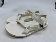 Sandalia universal Teva Original para mujer blanca con tiras punta abierta gancho y lazo - 10