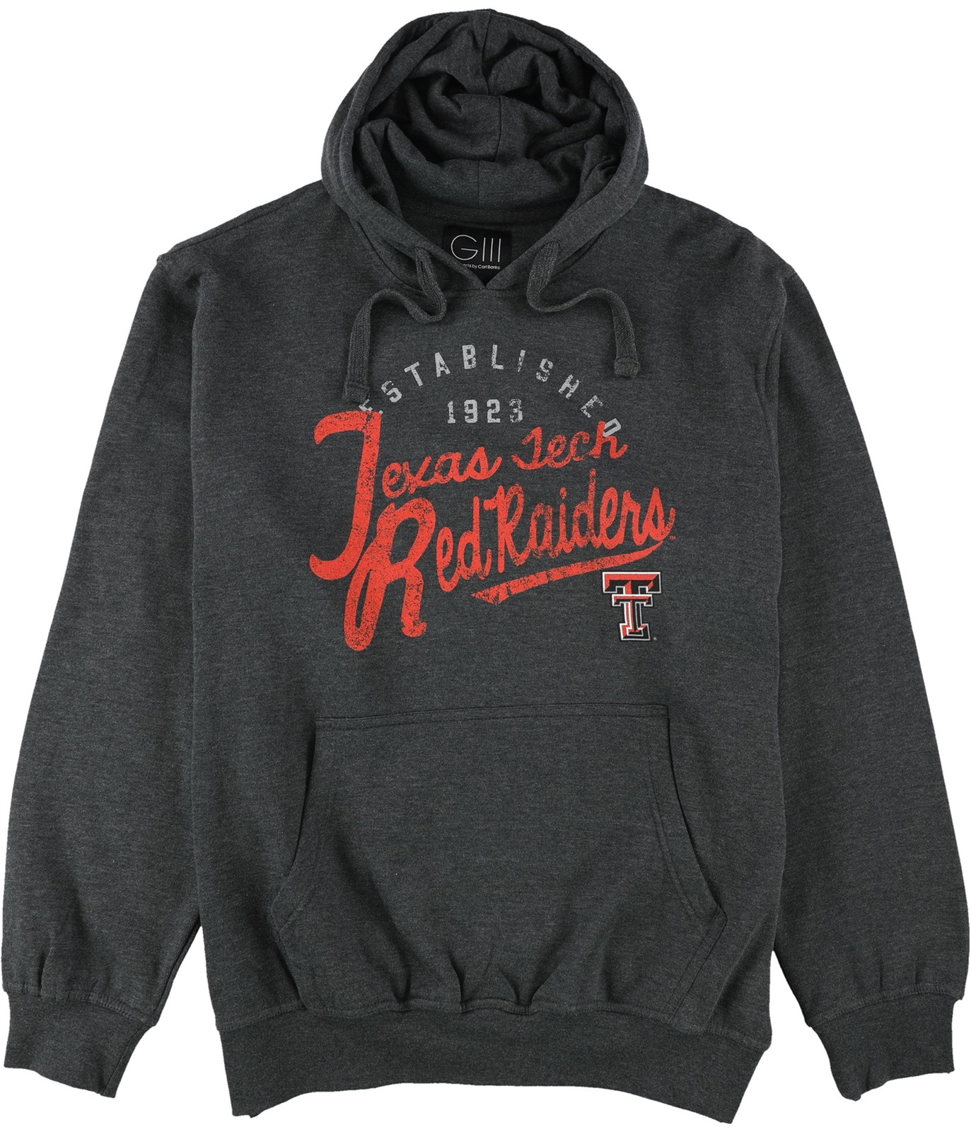 Спортивная мужская толстовка Texas Tech Hoodie с капюшоном G-III серая X-Large 6890₽