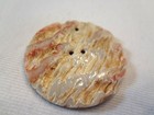 Fabulous Vintage Hand Carved Abalone Shell Button - 2 1/2" In Diameter — photo 2