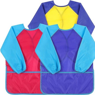 6 Kinder-Malschürzen: wasserdicht, Ärmeln, 3 Taschen   3 8 J., Malerei & Kochen