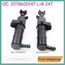 2Pcs L R Driver Headlight Washer Nozzle Cylinder For Benz W212 E350 E500 E63