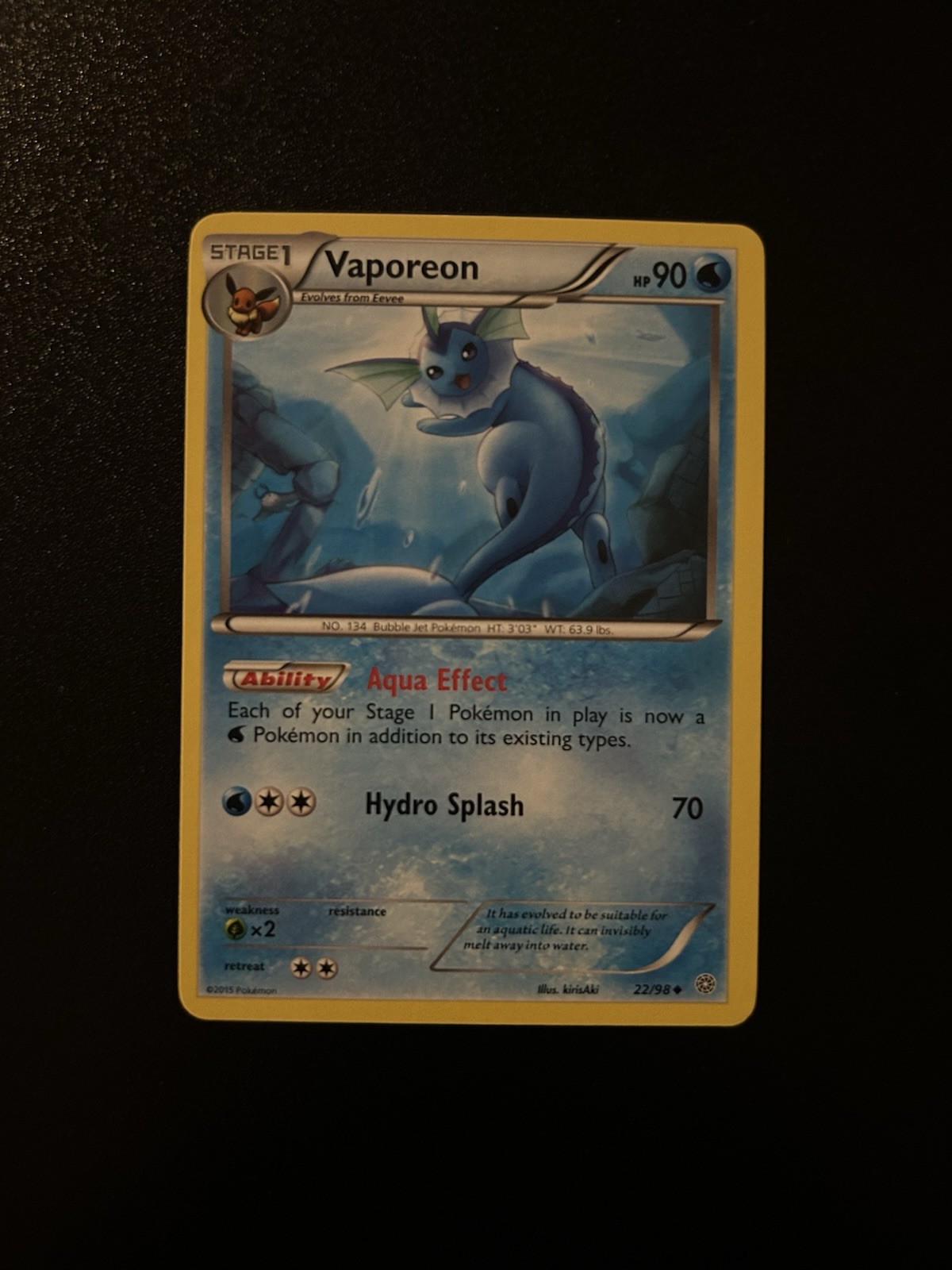 Vaporeon 22/98 XY - Ancient Origins Regular