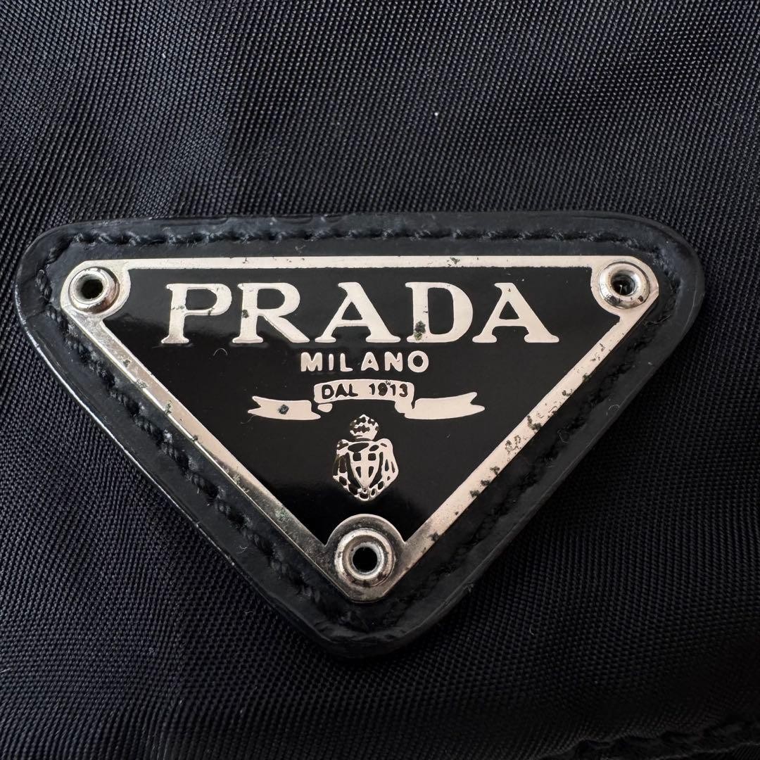 PRADA Backpack Triangular Logo Tessuto Nylon Blac… - image 8