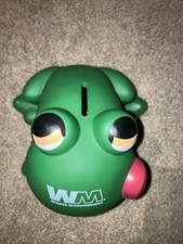 Vtg Waste Management Plastic Frog Coin Bank Rare