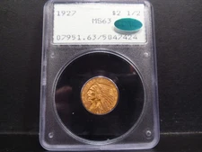 1927 MS63 $2 1/2 Gold Indian Quarter Eagle PCGS/CAC Certified - 1st Gen Holder