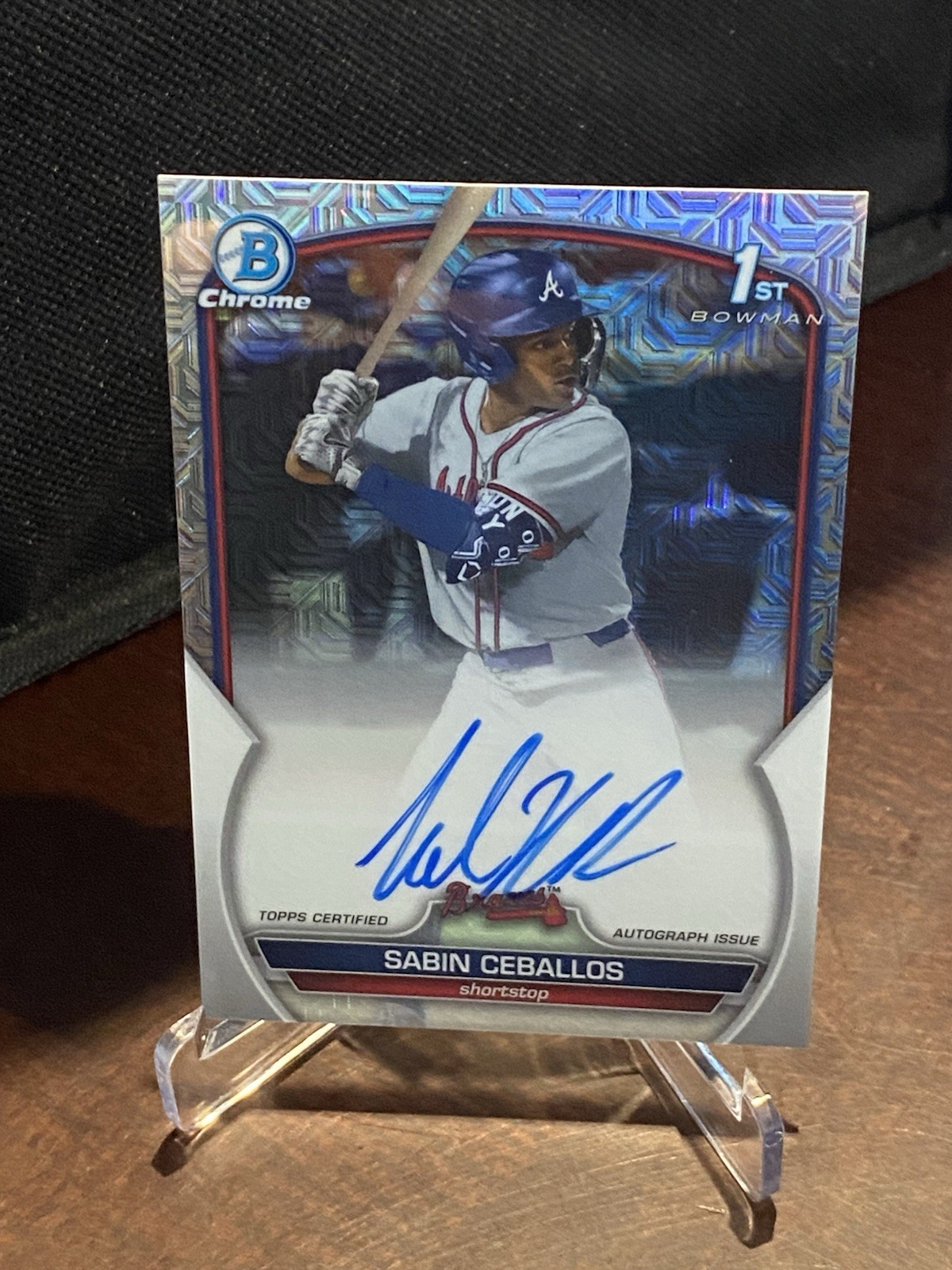 2023 Bowman Chrome Sabin Ceballos 1ST MOJO Refractor AUTO /150 Braves Giants