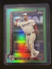 🔥Luis Garcia Jr. 2025 Topps #269 Green Refractor 82/99 Nationals