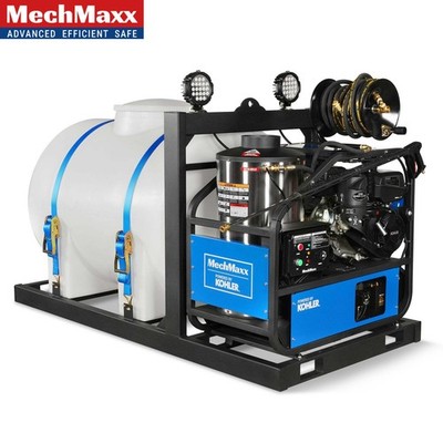 4000 PSI 4GPM Hot Water Pressure Washer Skid Mounted with 245 Gal Tank, HPW40KBT