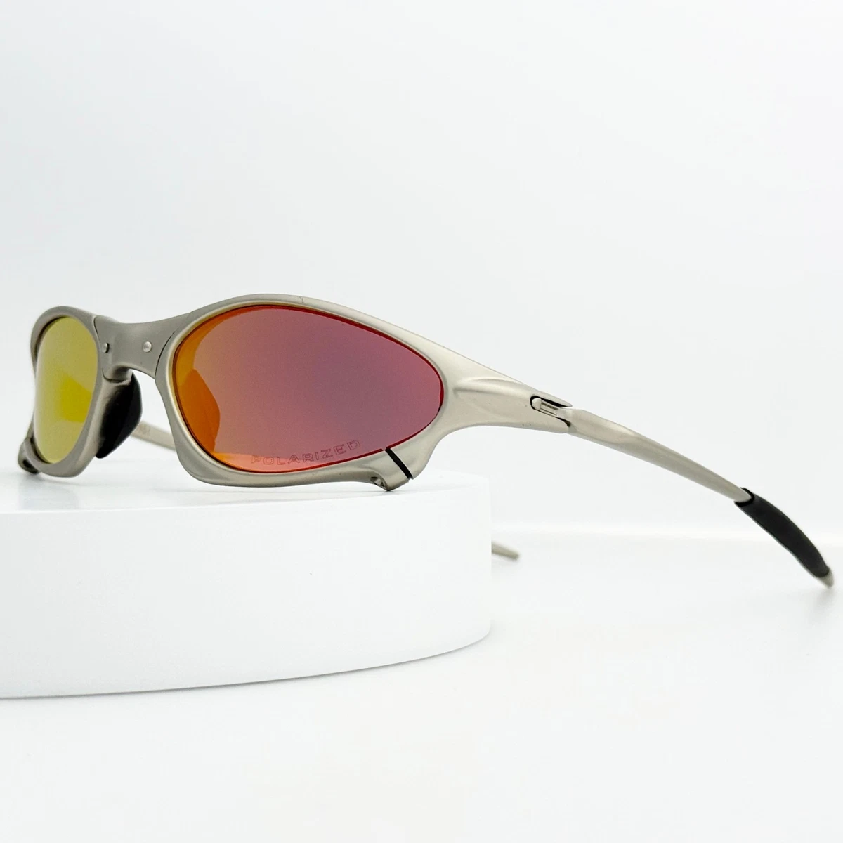 Oakley　サングラス　ヴィンテージ　PENNY　X L Oakley Penny X-Metal Sunglasses Silver Frame Ruby Lens Vintage