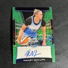 2025 Leaf Women Of Sport Hailey Van Lith Green Shimmer Auto 1/1 Chicago 