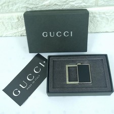 Gucci Key Ring Chain Black Silver Color Made In Italy