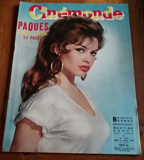 BRIGITTE BARDOT magazine REVUE CINEMONDE N°1182 Avril 1957 complet