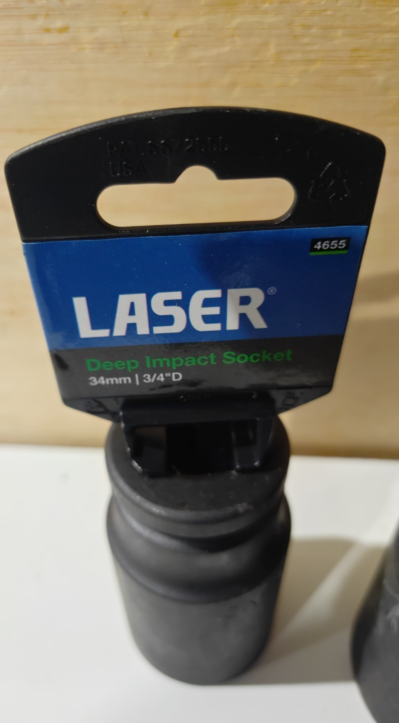 34mm Deep Impact Socket 3/4""D  Laser 4655