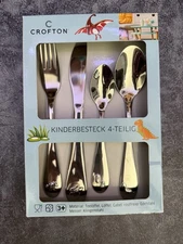 Crofton 4 Piece Set Of Child’s Beginner Silverware - Dinosaur