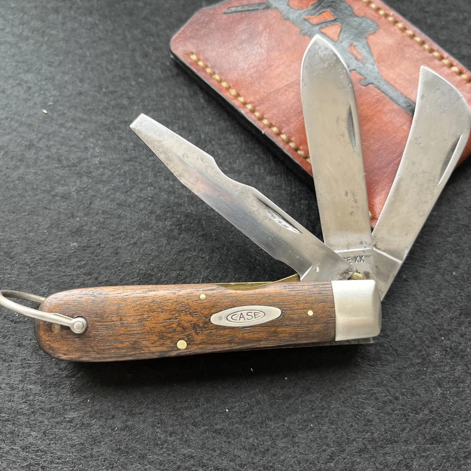 Faca eletricista Case XX Linesman com deslizamento de couro. Vintage - Imagem 2 de 4