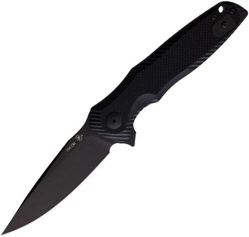 Spartan Blades POROS Linerlock Folding Knife 154CM Black G10 Handle - SFBL11BK