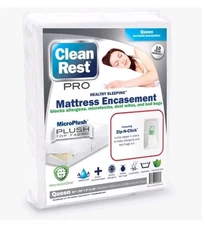 CleanRest Pro (King) Zip-Off Mattress Encasement – Hypoallergenic, Waterproof, 