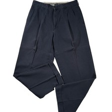 Y2K Polo Ralph Lauren Pants Mens 34x30 Hammond Pleated Classic Fit Chino Blue